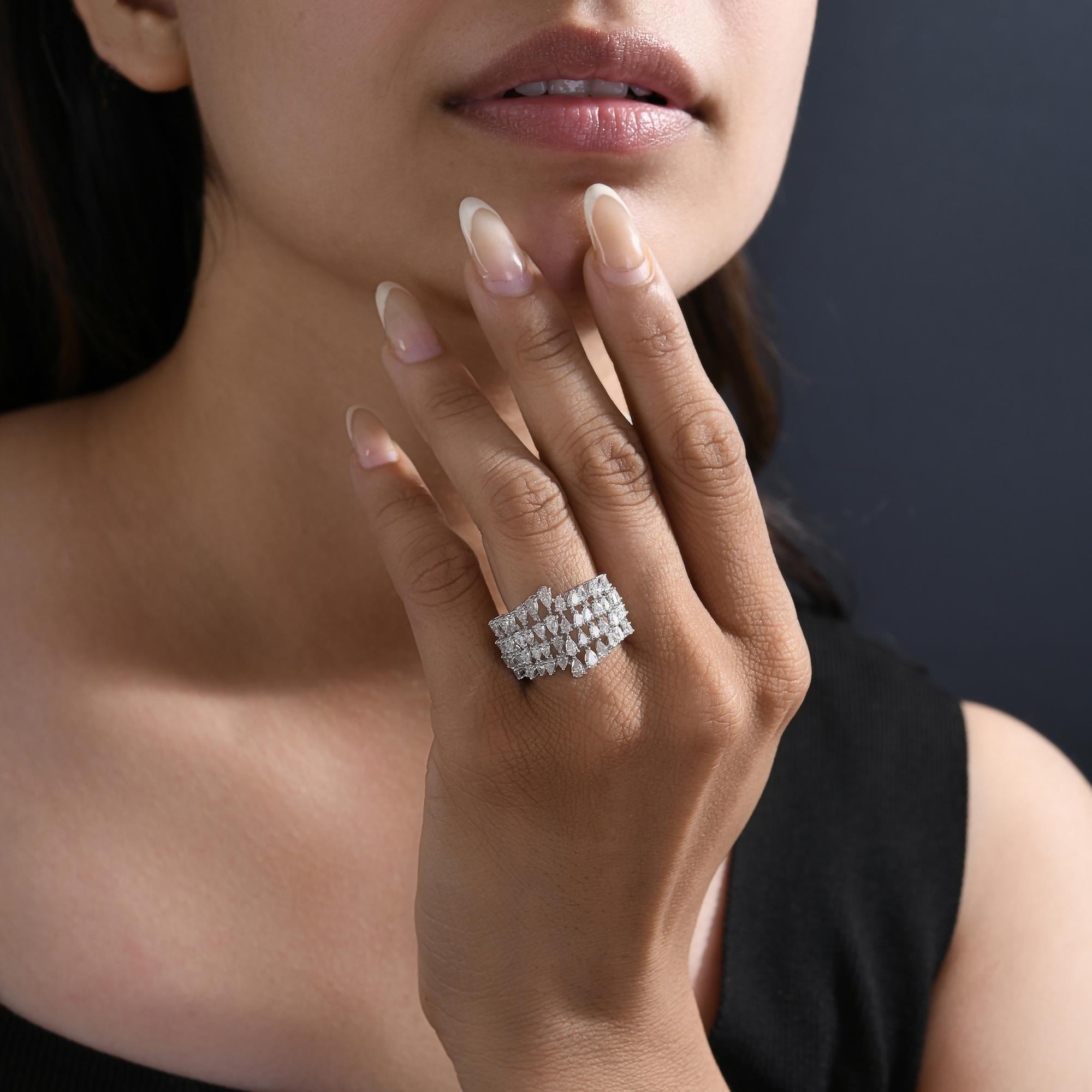 Natürlicher 1,97 Karat SI Reinheit HI Farbe Diamantring 18 Karat Weißgold Schmuck im Angebot 1