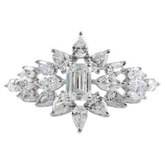 Anello con diamante naturale da 1,97 carati SI Clarity HI Color Gioielli in oro bianco 18 carati