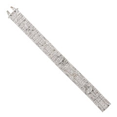 Natürliches 20,0 Karat Diamant-Armband im Art-Deco-Stil aus Platin Vorrätig