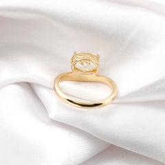 Natural 2.00 Ct SI/H Oval Cut Diamond Wedding 18Karat Yellow Gold Solitaire Ring