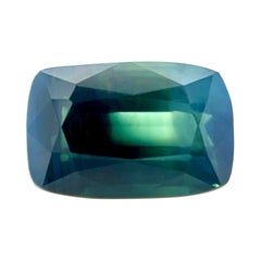 Natural 2.00ct Parti Colour Green Blue Sapphire Cushion Cut Gemstone 8.5x5.6mm