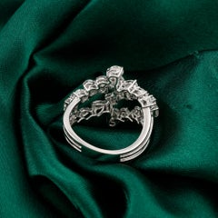 Natural 2.01 Carat Si/H Multi Shape Diamond Ring 18 Karat White Gold Jewelry