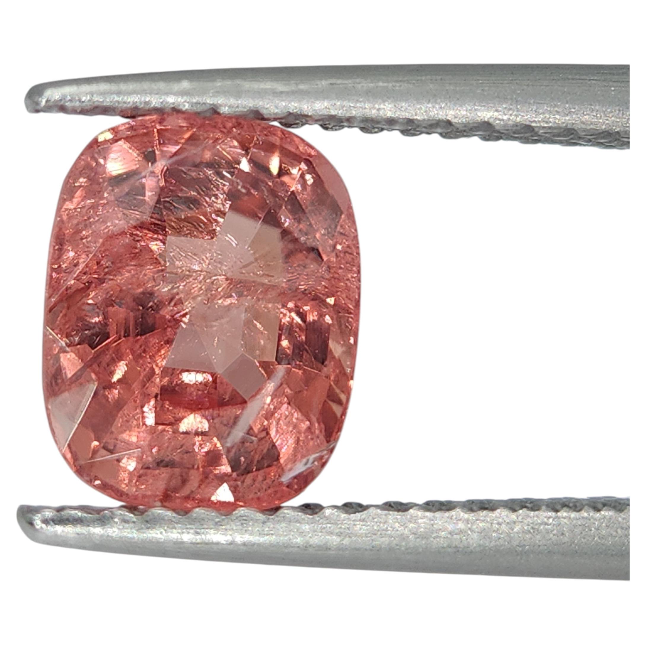Natural 2.01 carat Unheated Peach color Spinel, cushion Cut Gemstone