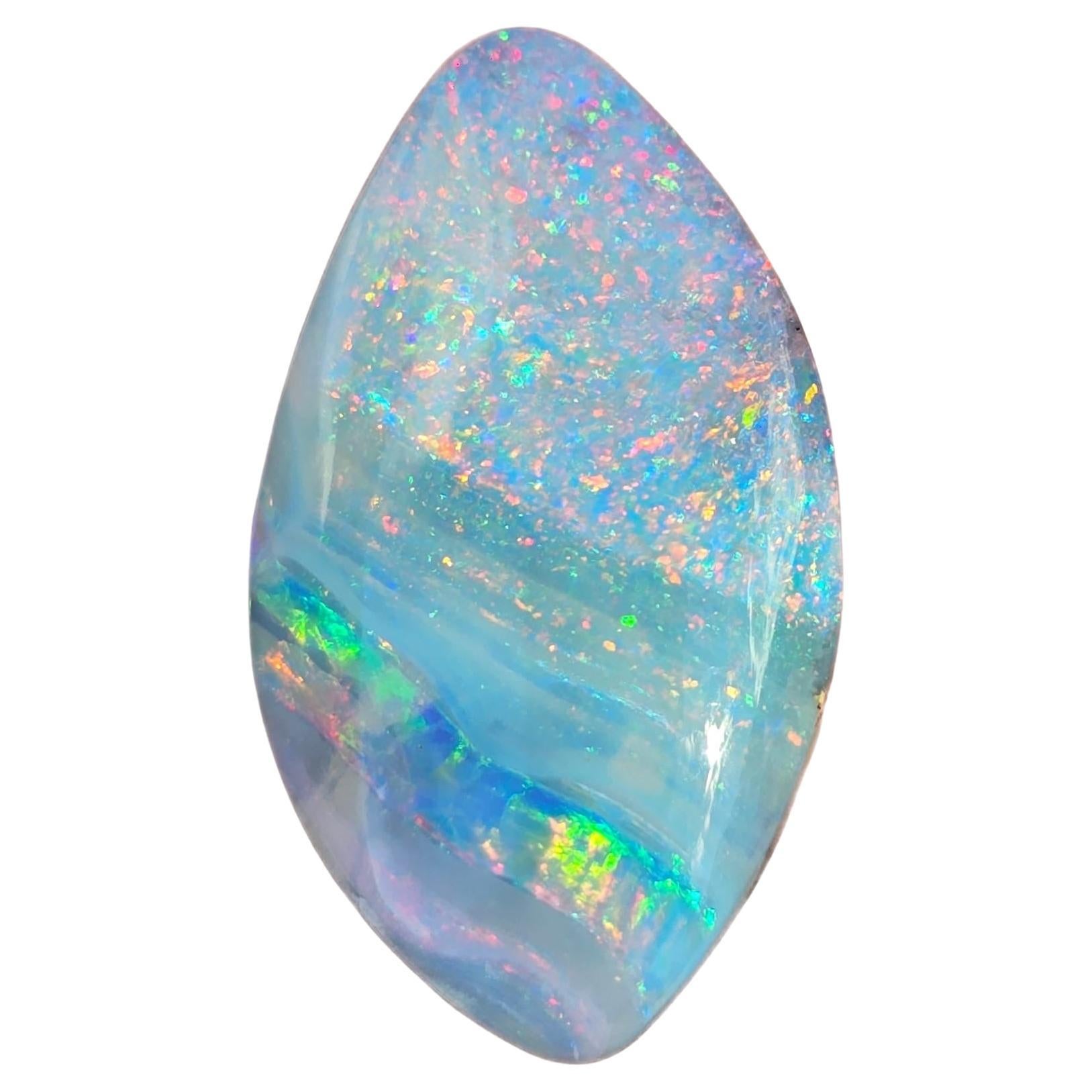 Natural 20.94 Ct Australian rainbow boulder opal mined by Sue Cooper For Sale