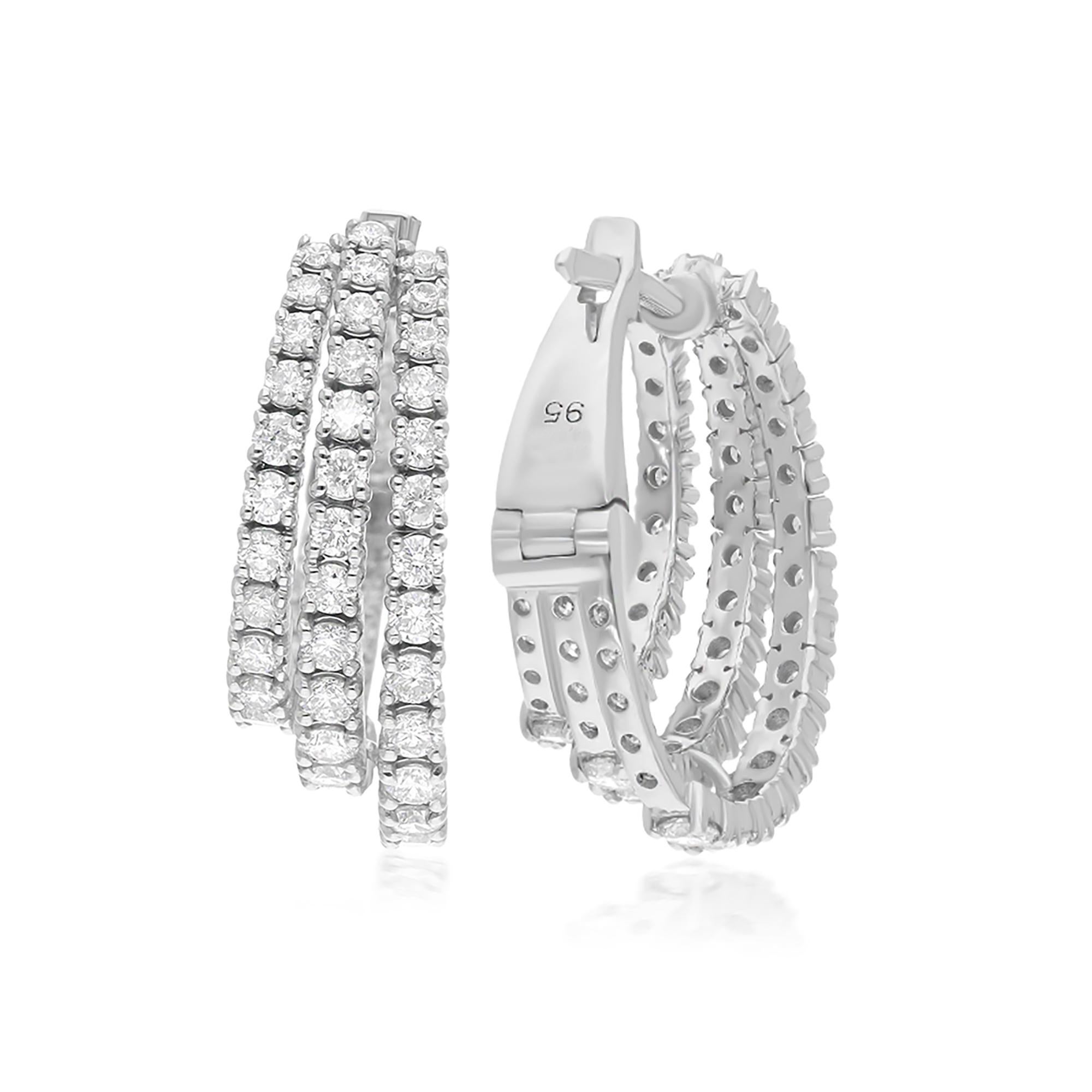 Cast from 14-karat gold, these exquisite earrings are handset with 2.11 carats of sparkling diamonds.

FOLLOW SPECTRUM JEWELS storefront to view the latest collection & exclusive pieces. Spectrum Jewels is proudly rated as a Top Seller on 1stdibs