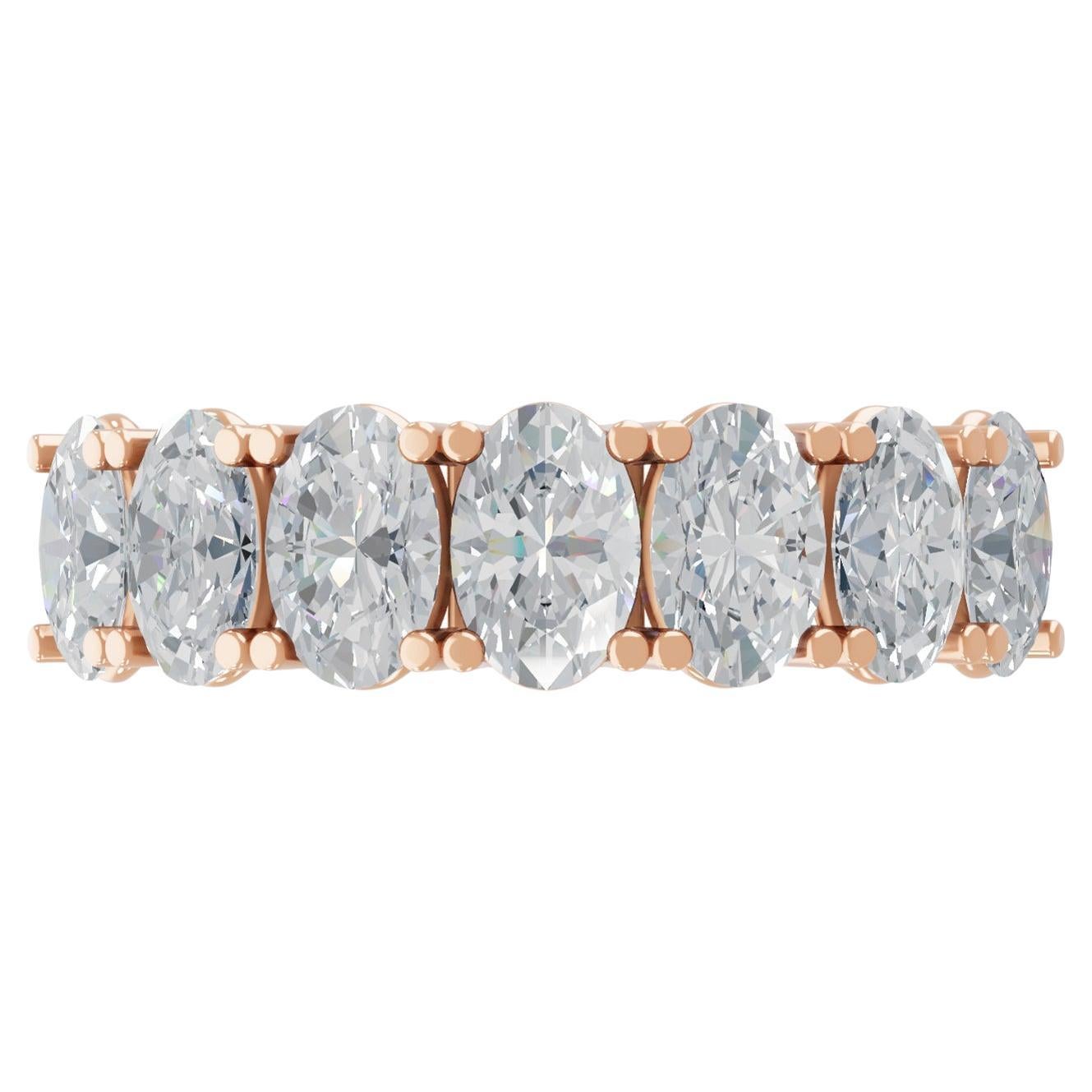 Natürlicher 2,13 Karat SI/H Oval Form Diamant Ring 18 Karat Rose Gold Schmuck
