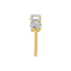 Natural 2.13 Carat SI/H Oval Shape Diamond Ring 18 Karat Yellow Gold Jewelry