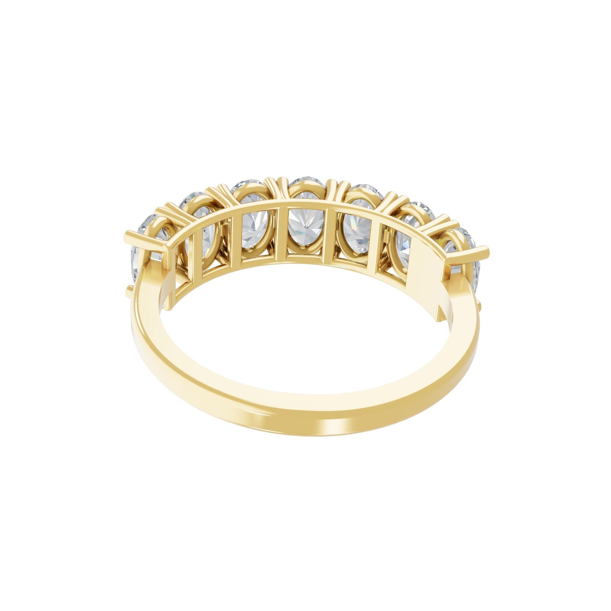 Moderno Anello con diamante naturale di forma ovale da 2,13 carati SI/H Gioielli in oro giallo 18 carati in vendita