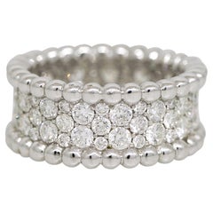 Natural 2.15 Carat Diamond Ribbed 18-Karat Eternity Ring In Stock