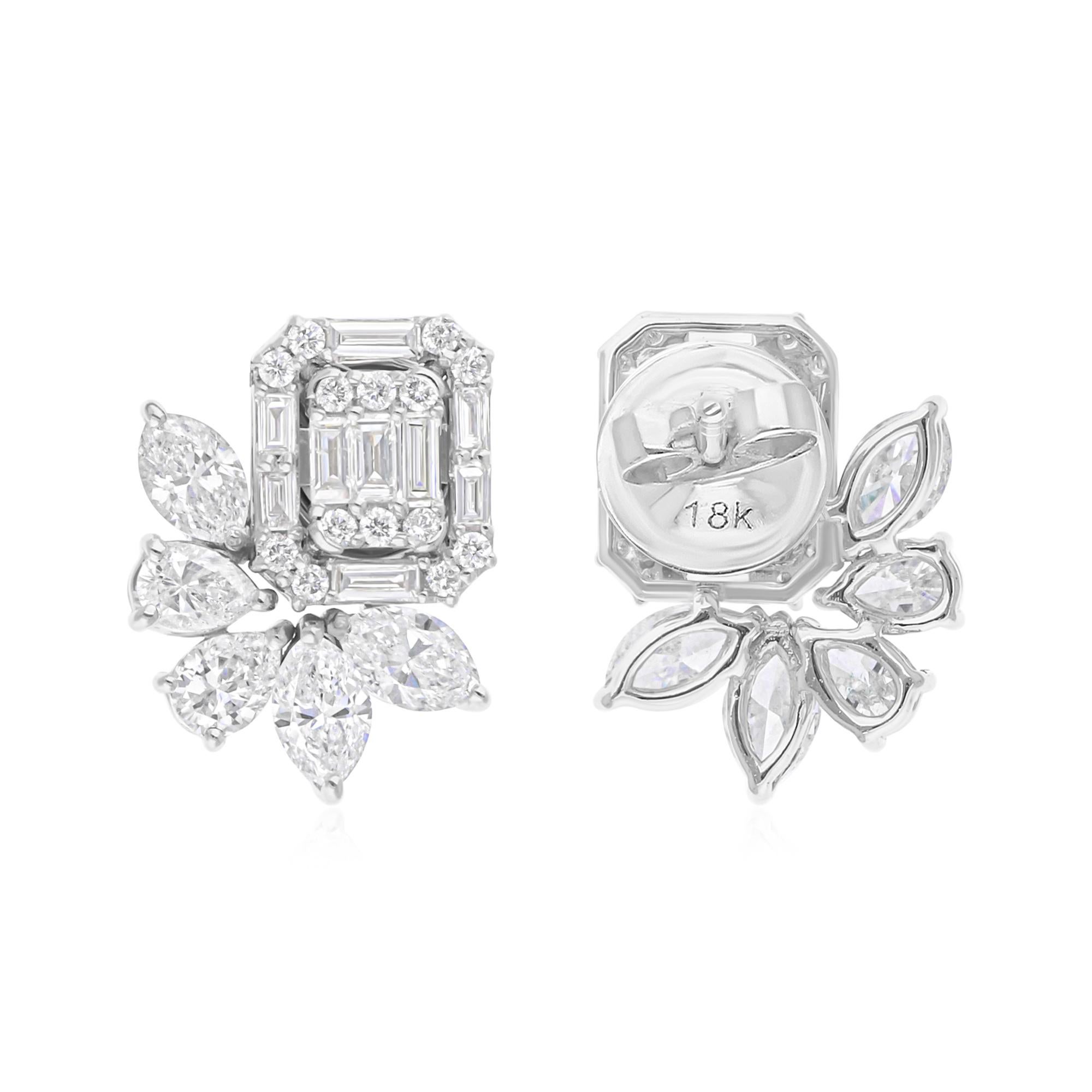 Cast from 14-karat gold, these exquisite earrings are handset with 2.15 carats of sparkling diamonds.

FOLLOW SPECTRUM JEWELS storefront to view the latest collection & exclusive pieces. Spectrum Jewels is proudly rated as a Top Seller on 1stdibs