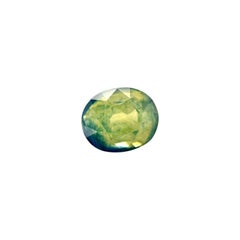 Natural 2.18ct Bi Colour Winza Sapphire Blue Green Unheated Oval Gem 7.5x6.2mm