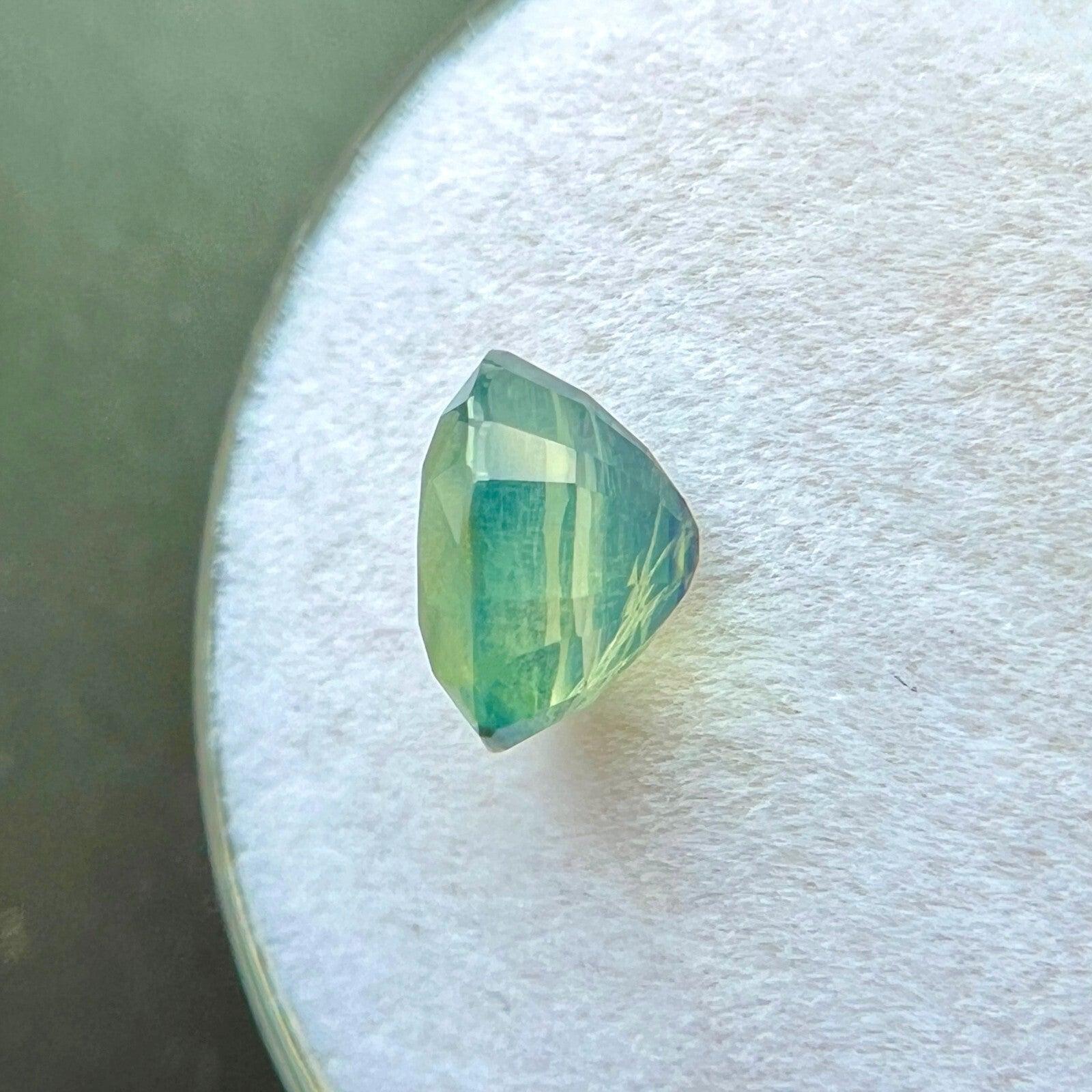 Nature 2.18ct Bi Colour Winza Sapphire Blue Green Unheated Oval Gem 7.5x6.2mm en vente 1