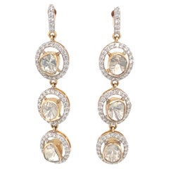 Natural 2.21 Carat diamond drop earring