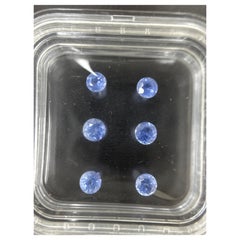 Natural 2.22 Carat Burma No Heat Round Cut Blue Sapphire Layout
