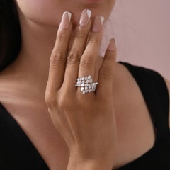 Natural 2.23 Carat SI/H Multi Shape Diamond Ring 14 Karat White Gold Jewelry