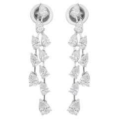 Orecchini di diamanti naturali a forma di pera da 2,27 carati SI/H Gioielli in oro bianco 14 carati