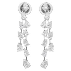 Natürliche 2,27 Karat SI/H Birnenform Diamant-Ohrringe 18 Karat Weißgold Schmuckschmuck