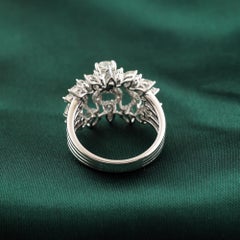 Natural 2.28 Carat SI Clarity HI Color Diamond Ring 18 Karat White Gold Jewelry