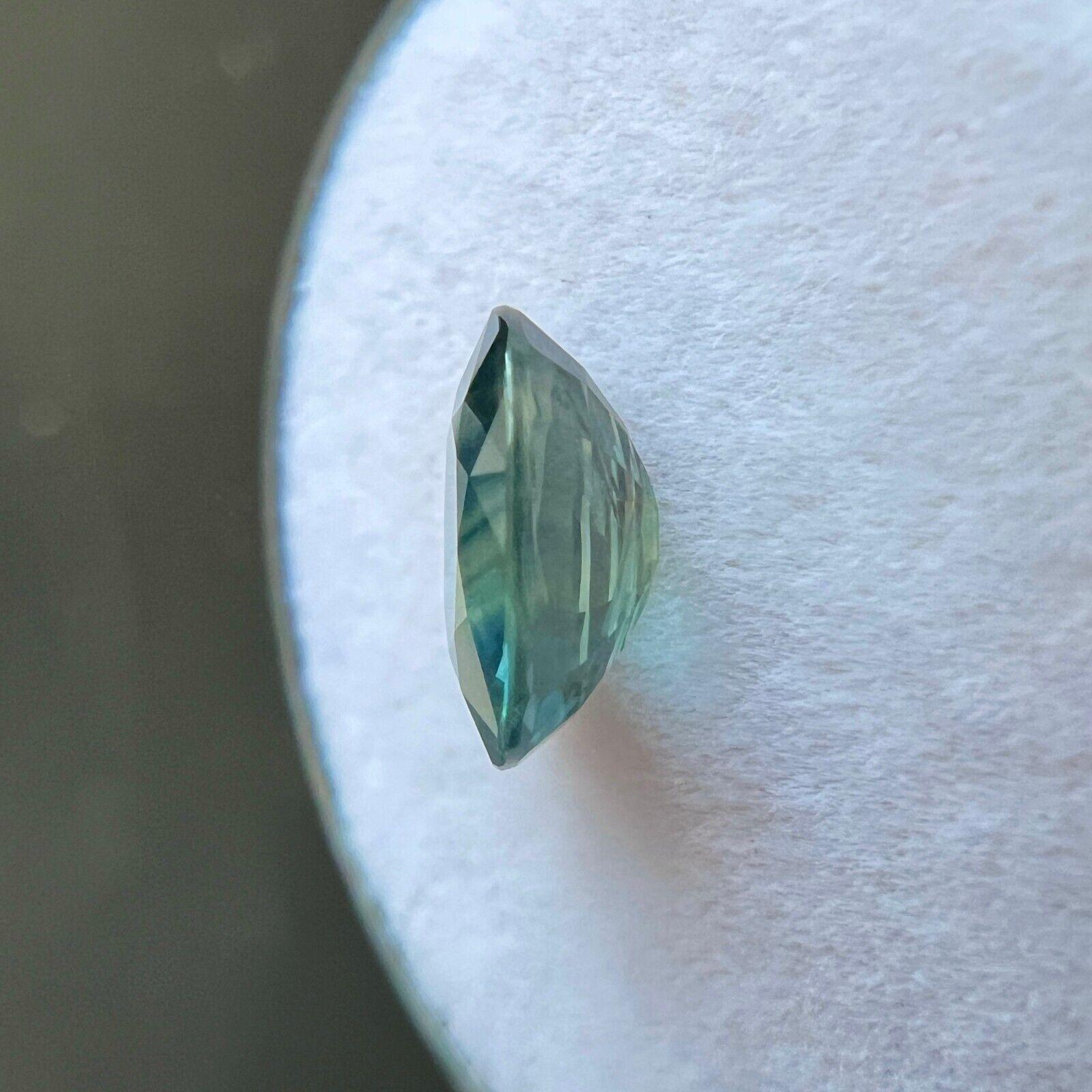 Zafiro verde azul vivo natural de 2,29 ct Piedra preciosa suelta ovalada 9x7,2 mm en Nuevo estado para la venta en Birmingham, GB