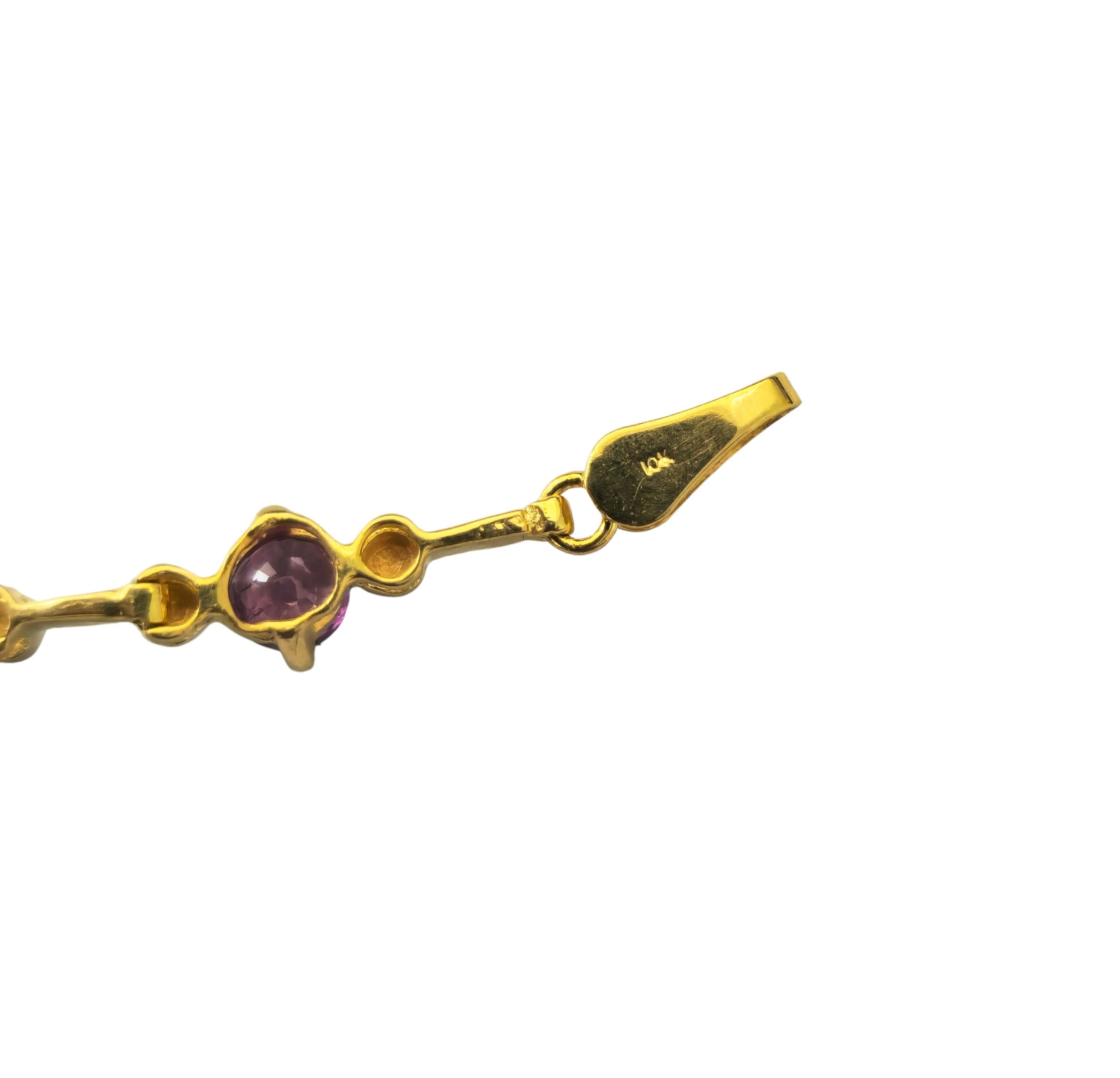 Round Cut Natural 2.30 Carat Rubelite & Diamond cut Bracelet For Her For Sale