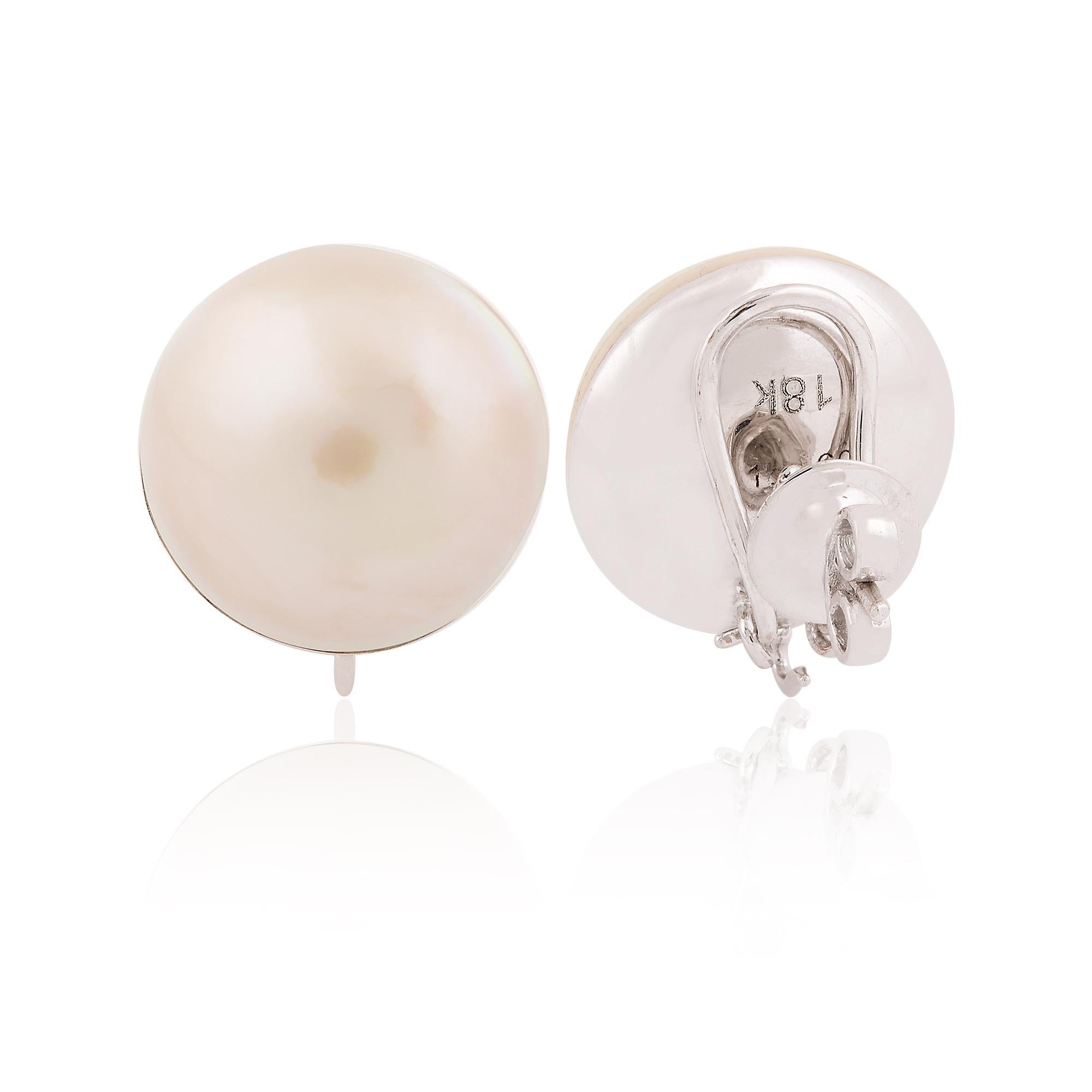 Item Code:- SEE-11746
Gross Weight :- 9.10 gm Approx.
Solid 14k White Gold Weight :- 4.40 gm Approx.
Natural Pearl Weight :- 23.46 ct. Approx.
Earring Size : 17 mm Approx.

✦ Sizing
.....................
We can adjust most items to fit your sizing