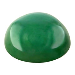 Natural 2.40ct GIA Certified Deep Green Jadeite Jade 'A' Grade Oval Gem