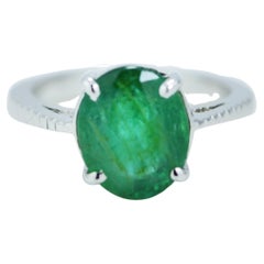 Natural 2.48 Carat Emerald Statement Ring
