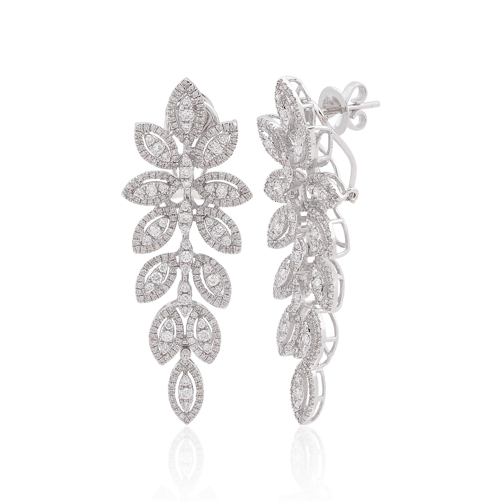 Item Code :- SEE-11100
Gross Weight :- 15.56 gm
18k White Gold Weight :- 15.06 gm
Diamond Weight :- 2.50 carat  ( AVERAGE DIAMOND CLARITY SI1-SI2 & COLOR H-I )
Earrings Size :- 50x19 mm approx.
✦ Sizing
.....................
We can adjust most items