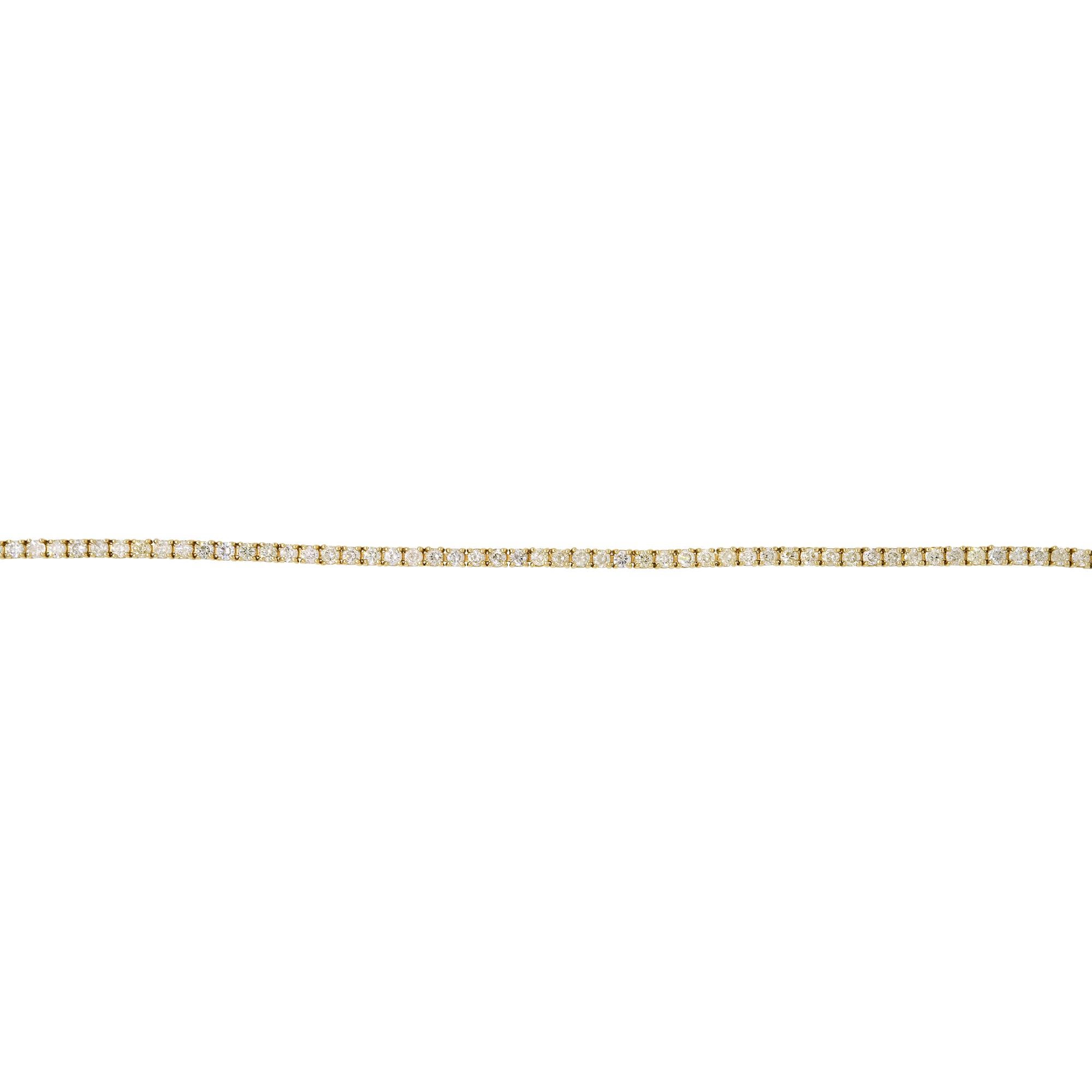 Moderno Nature 2,53 Carati Diamante Rotondo Brillante 14 Carati Bracciale Tennis In Stock in vendita