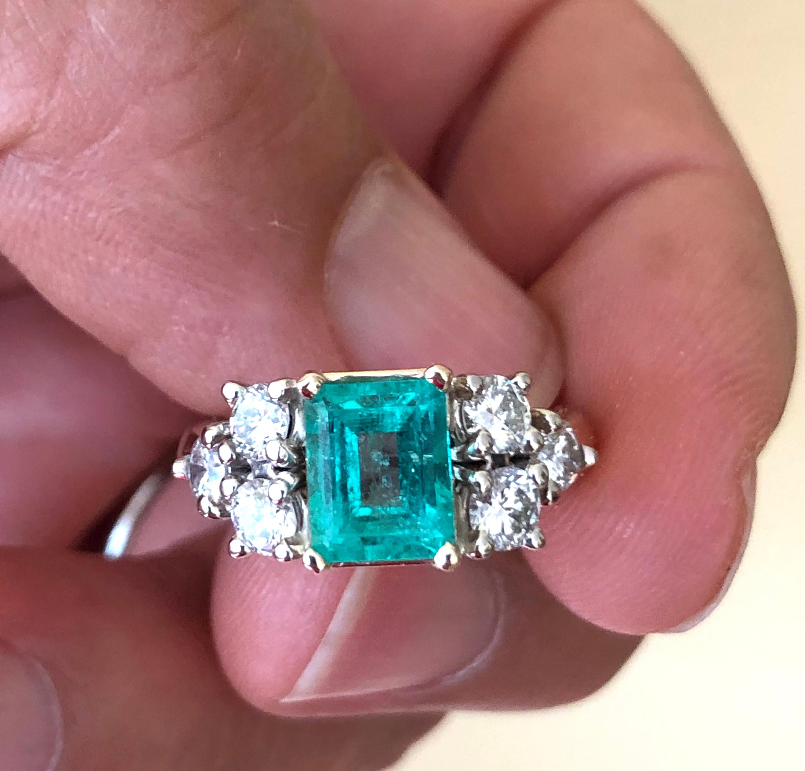 Emeralds Maravellous Colombian Emerald Diamond Engagement Ring 2.57 Carat For Sale 10