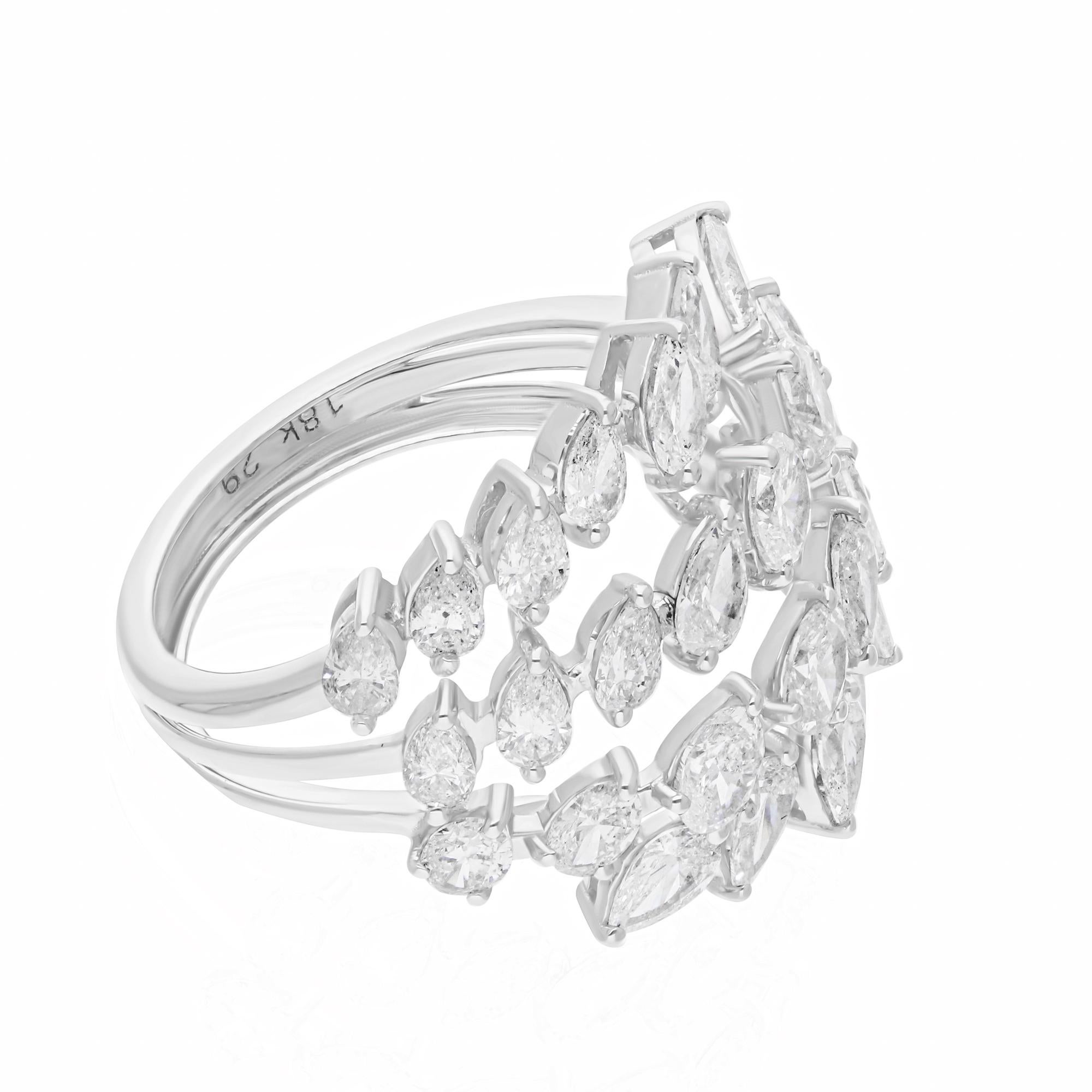 Cast from 18-karat gold, these exquisite ring is handset with 2.63 carats of sparkling diamonds.

The ring is a size 7 US and may be resized to larger or smaller upon request. FOLLOW SPECTRUM JEWELS storefront to view the latest collection &