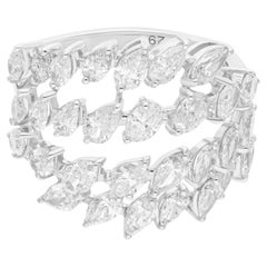 Anillo de diamantes naturales de 2,63 quilates con claridad SI y color HI Joyas de oro blanco de 18 quilates