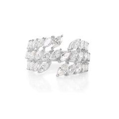 Anello da polso con diamante marquise naturale da 2,77 carati in oro bianco 14 carati Gioielli di qualità