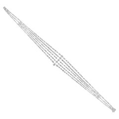 Collier ras du cou en or blanc 18 carats avec diamants naturels de 28,07 carats SI/H de différentes formes