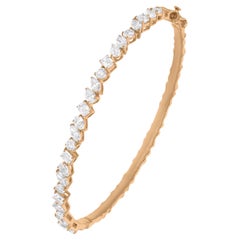 Pulsera fina de diamantes multiforma naturales de 2,85 quilates Oro amarillo de 14 quilates