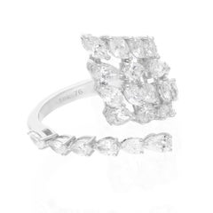 Natural 2.95 Carat SI Clarity HI Color Diamond Ring 18 Karat White Gold Jewelry