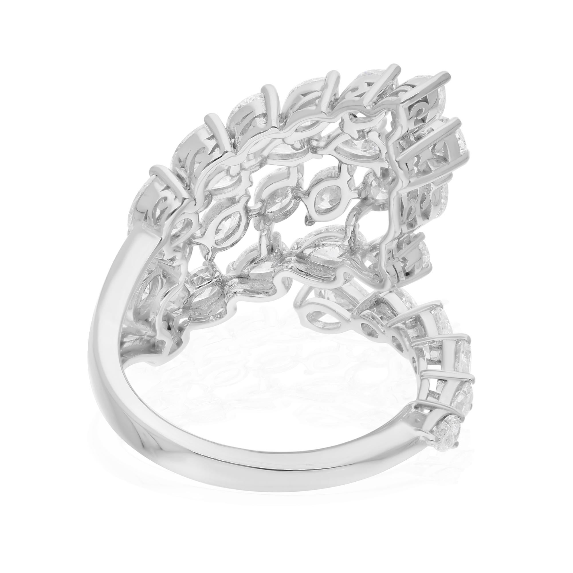 Natürlicher 2,95 Karat SI Reinheit HI Farbe Diamantring 18 Karat Weißgold Schmuckschmuck im Angebot 1
