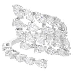 Anello con diamante naturale da 2,95 carati SI Clarity HI Color Gioielli in oro bianco 18 carati