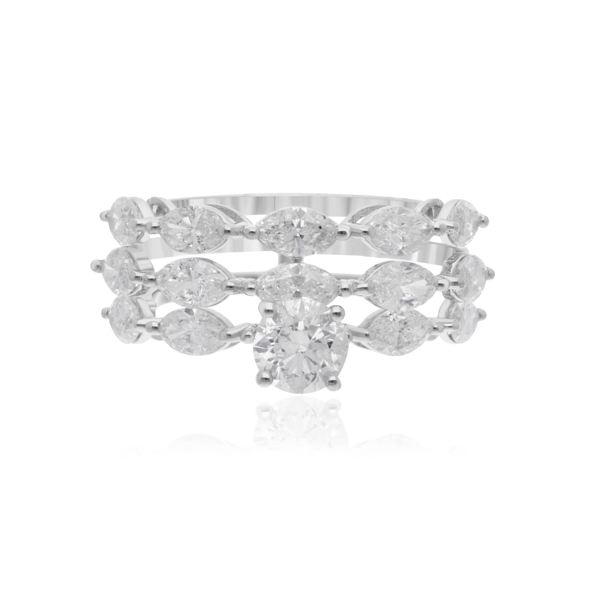 in vendita:  Anello di fidanzamento con diamante naturale da 2,98 carati in oro bianco 18 carati Gioielli di pregio 11