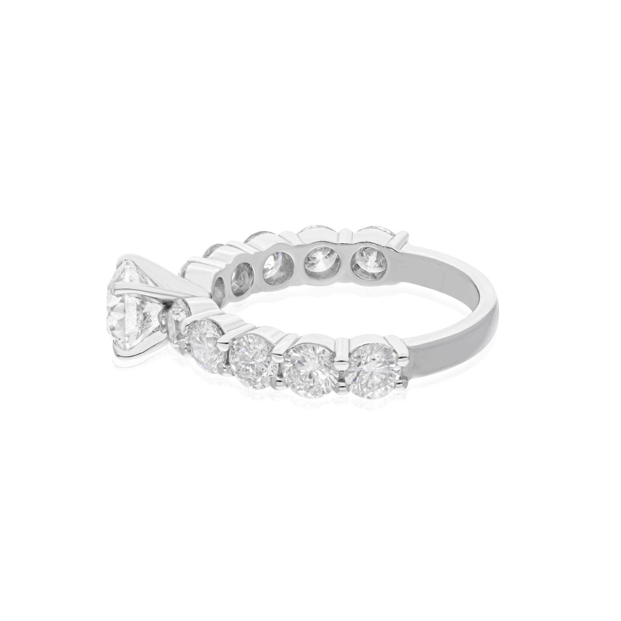 Cast from 14-karat gold, these exquisite ring is handset with 2.98 carats of sparkling diamonds.

The ring is a size 7 US and may be resized to larger or smaller upon request. FOLLOW SPECTRUM JEWELS storefront to view the latest collection &