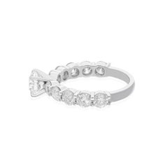 Natural 2.98 Carat SI Clarity HI Color Diamond Ring 18 Karat White Gold Jewelry