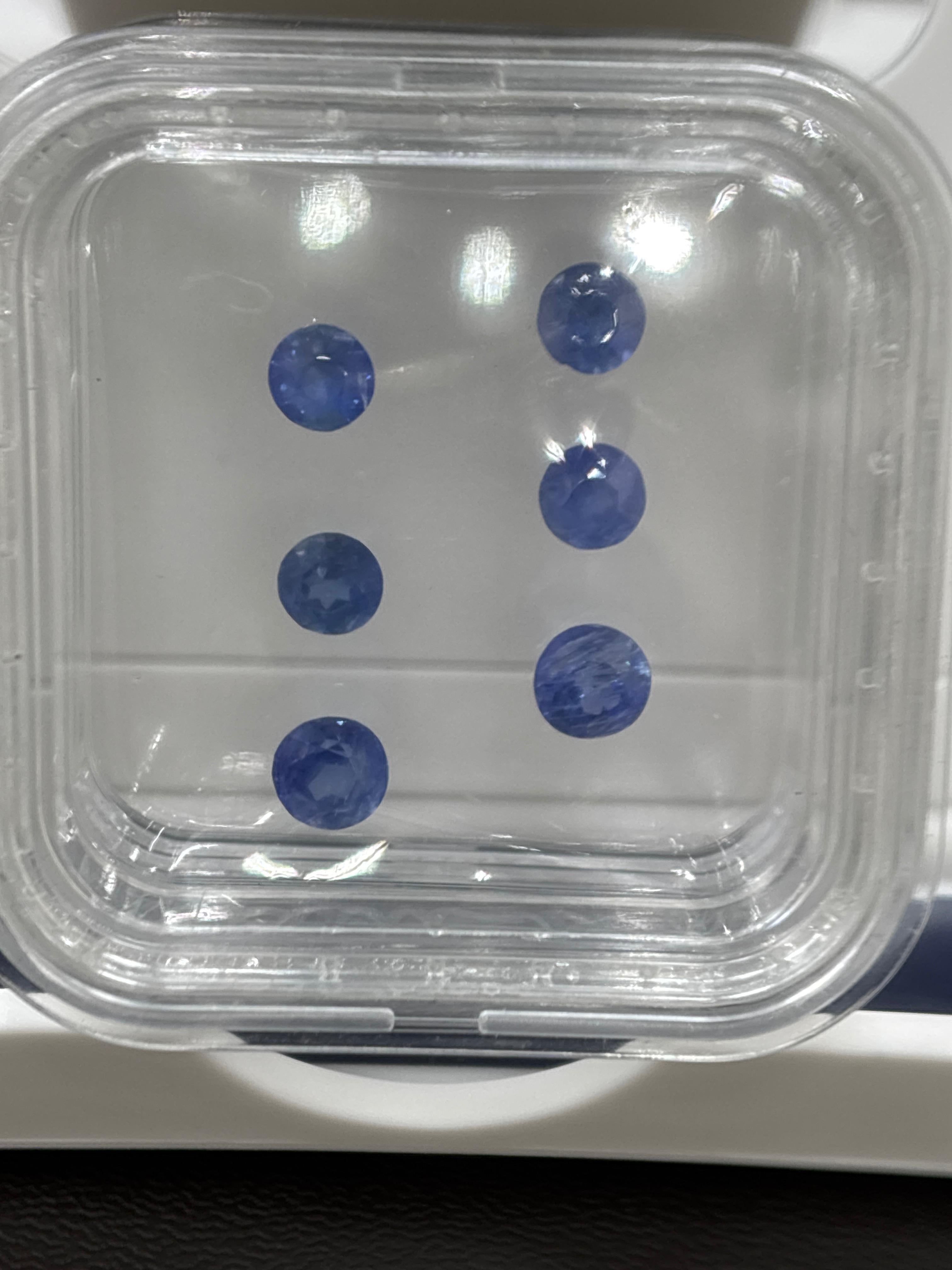 Saphir bleu naturel de Birmanie de 3 carats, non chauffé, taille ronde en vente 6