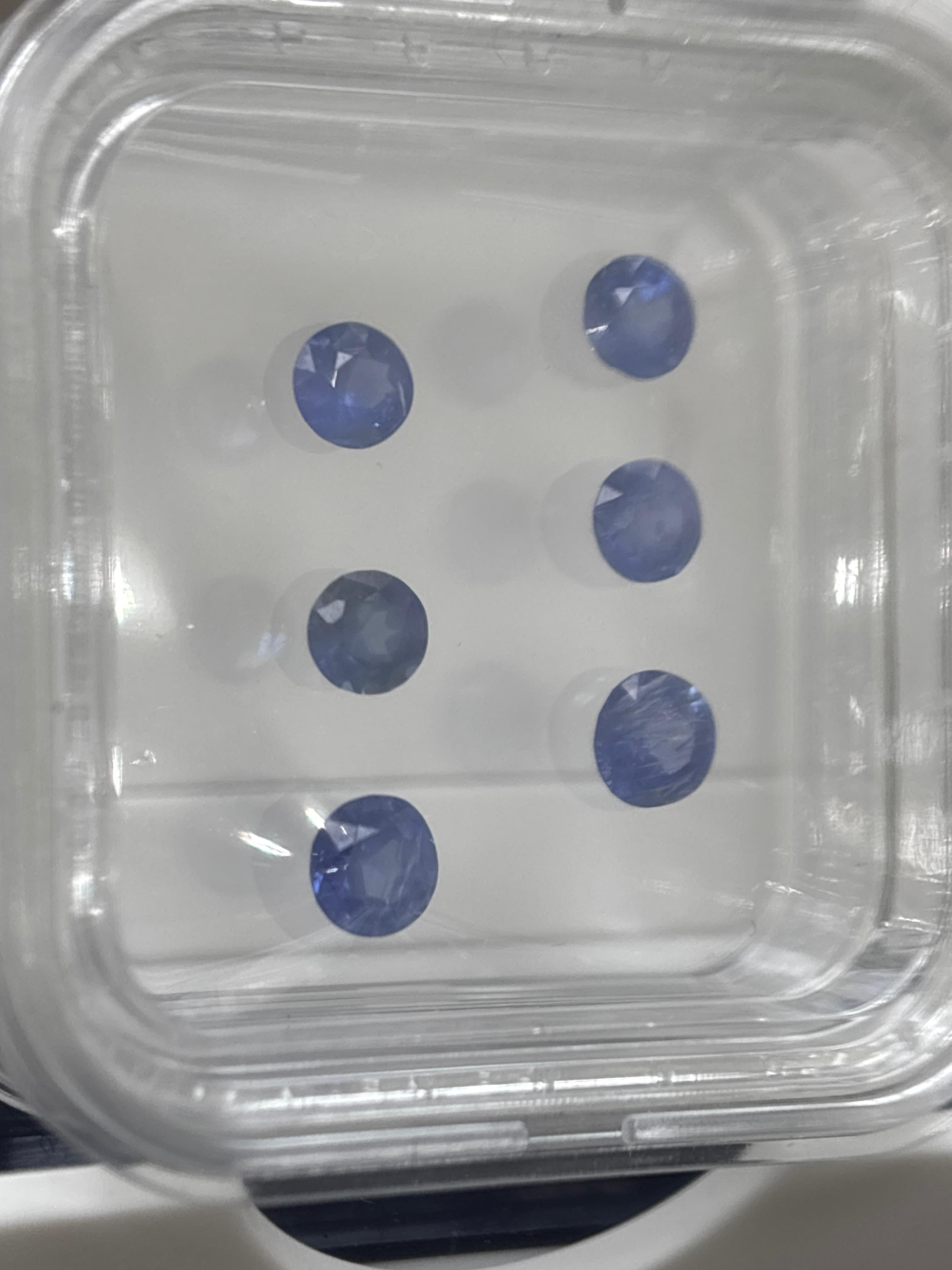 Saphir bleu naturel de Birmanie de 3 carats, non chauffé, taille ronde en vente 9
