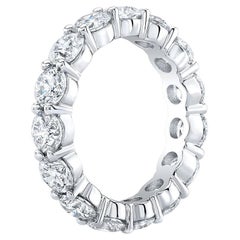 Natural 3 Carat Diamond Eternity Ring F-G Color VS Clarity 14k Gold