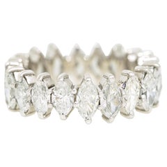Natural 3.0 Carat Marquise Cut Diamond 14 Karat Eternity Band En Stock