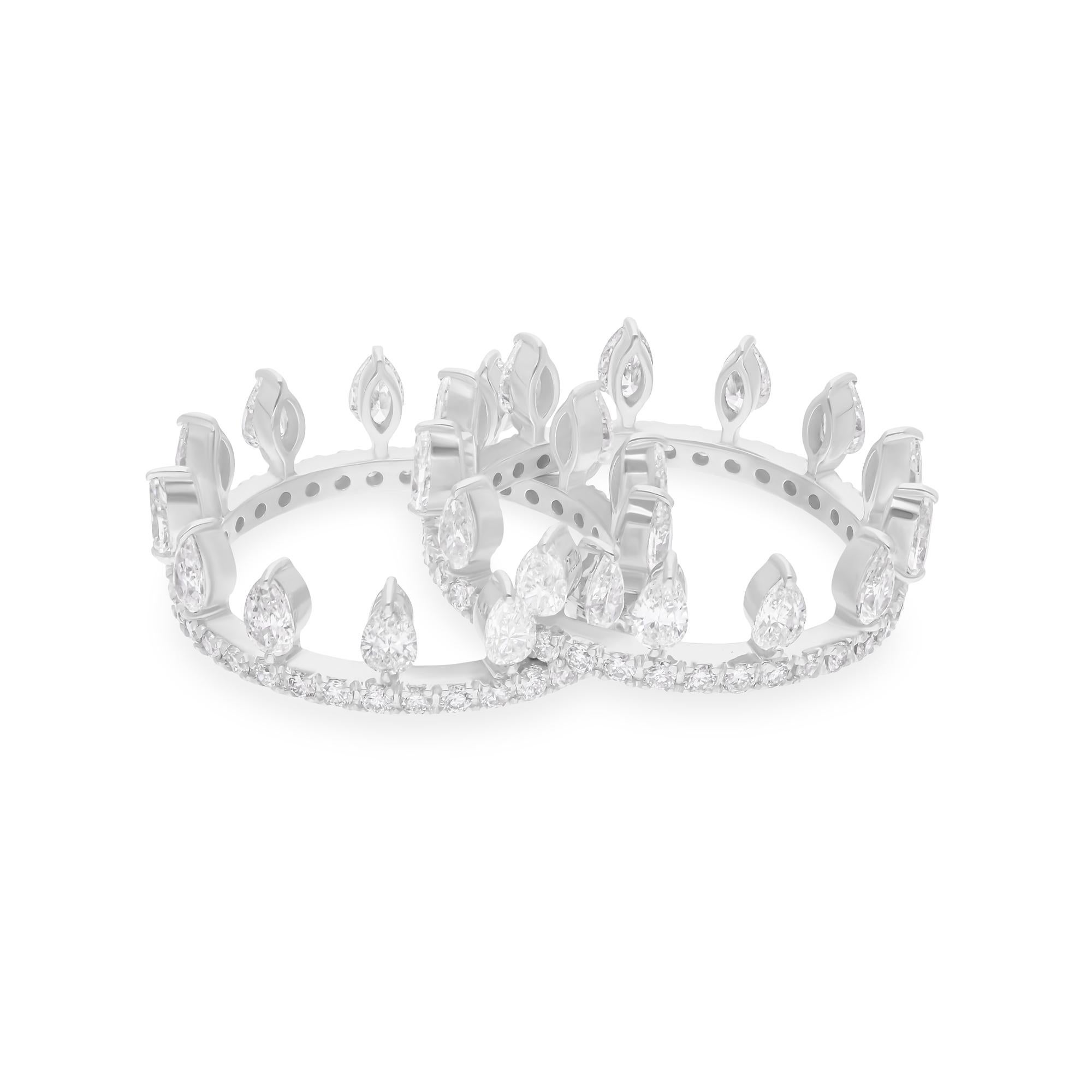 Cast from 18-karat gold, these exquisite ring is handset with 3.02 carats of sparkling diamonds.

FOLLOW SPECTRUM JEWELS storefront to view the latest collection & exclusive pieces. Spectrum Jewels is proudly rated as a Top Seller on 1stdibs with 5