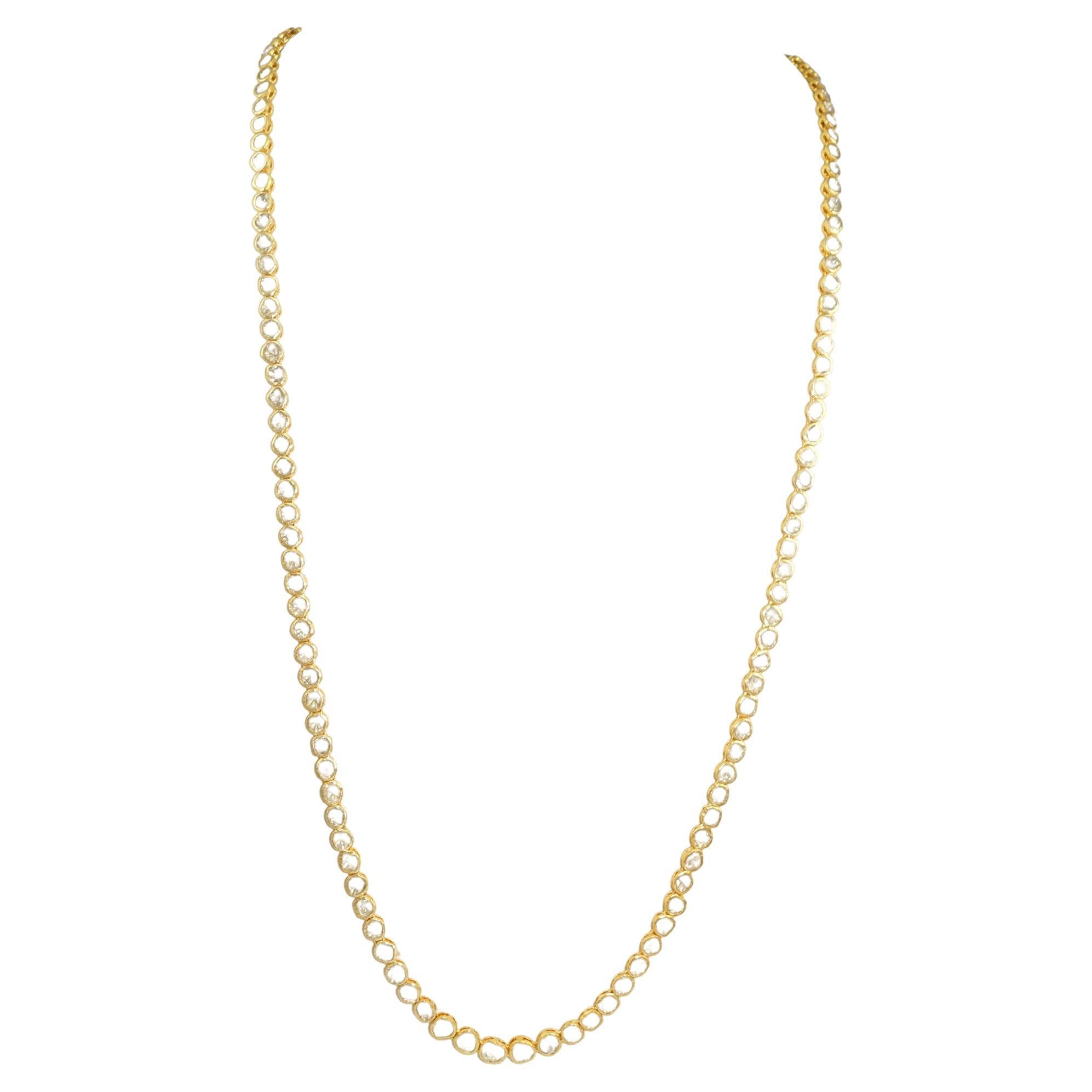 Collar de plata de ley de una sola línea de 36
