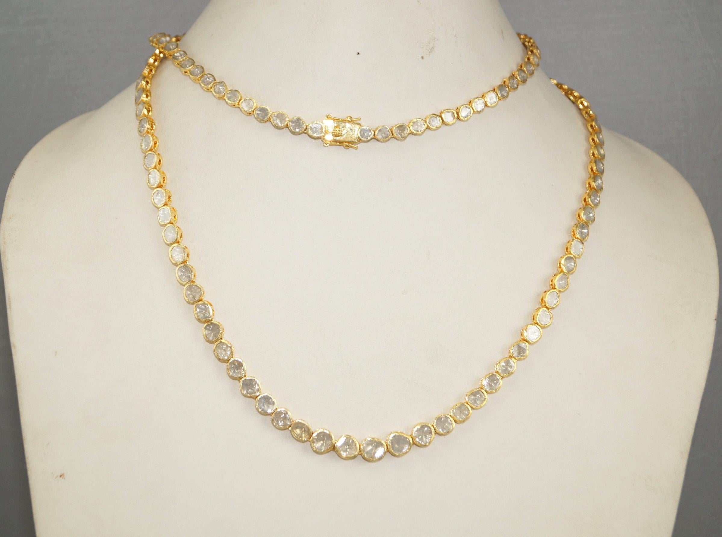 Collar de plata de ley de una sola línea de 36