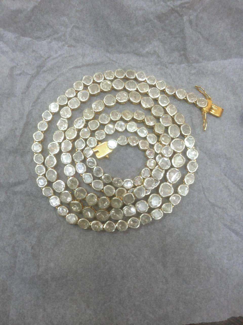 Collar de plata de ley de una sola línea de 36