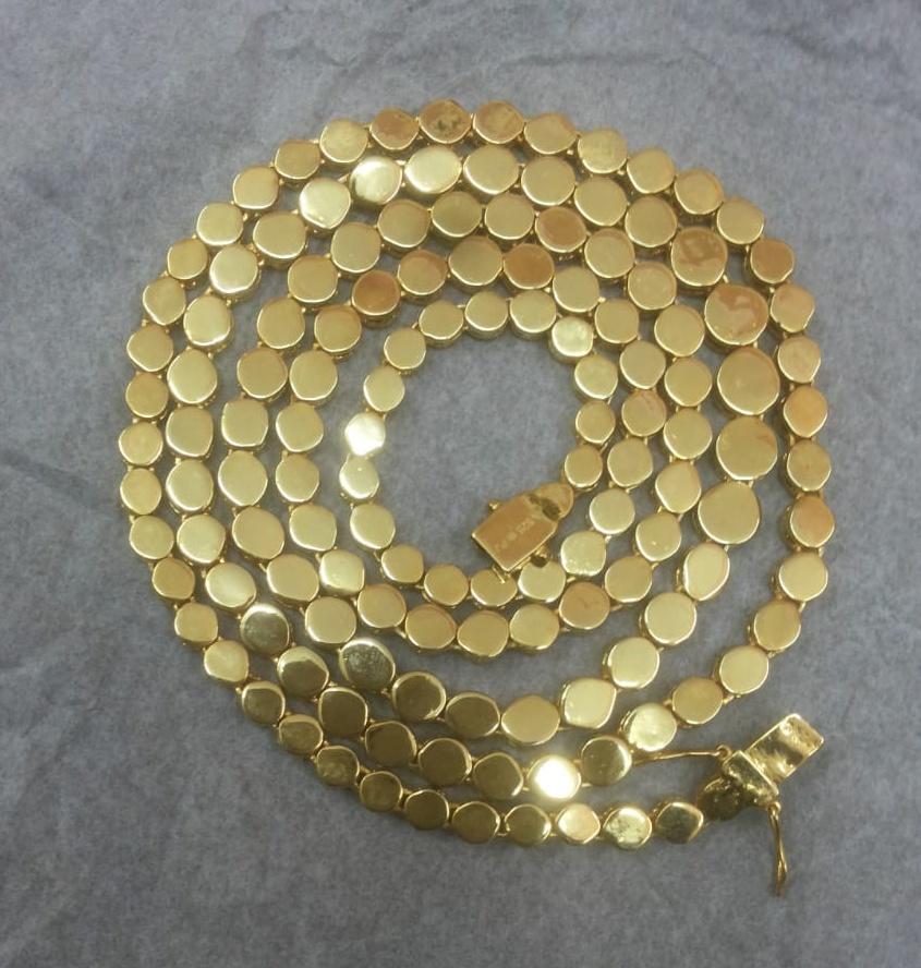 Femenino o masculino Collar de plata de ley de una sola línea de 36